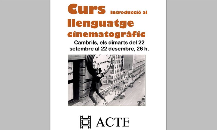 Cartell del curs organitzat per l'ACTE