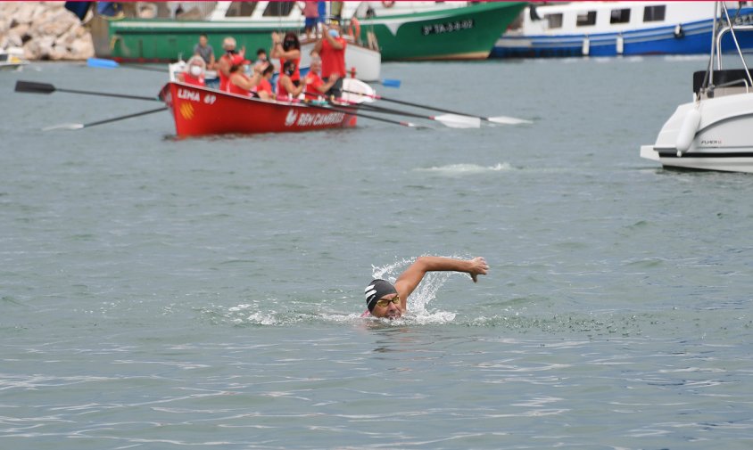 Moment de l'arribada de Joan Carles Adell al Port de Cambrils, el passat 1 de setembre