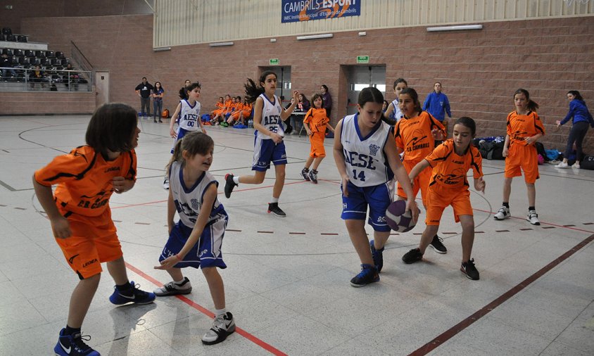 Imatge d'un dels partits del torneig TGN Bàsquet, el passat dissabte a la tarda