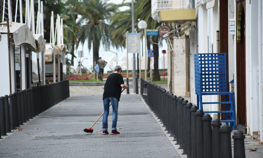 Imatge del passeig Miramar a principis d'aquest mes de novembre