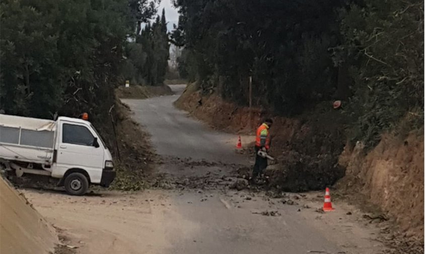 Imatge dels treballs realitzats en diversos camins rurals del municipi