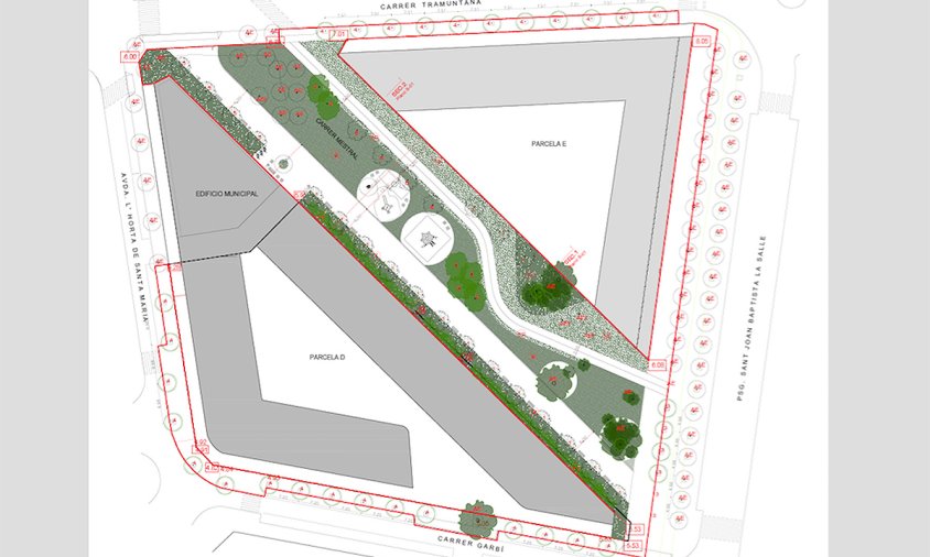 Plànol de la zona on s'hi està construint actualment