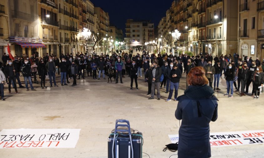 La manifestació es va iniciar a la plaça de la Font de Tarragona