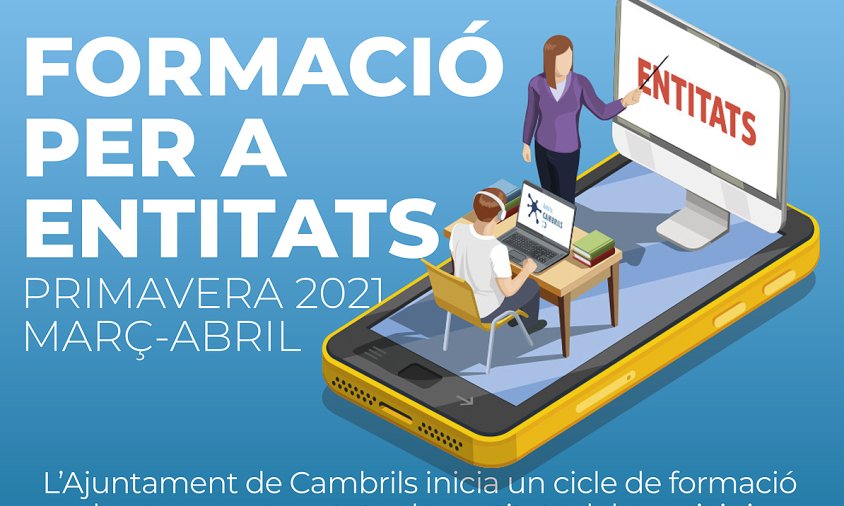 Cartell de promoció dels cursos de formació d'entitats