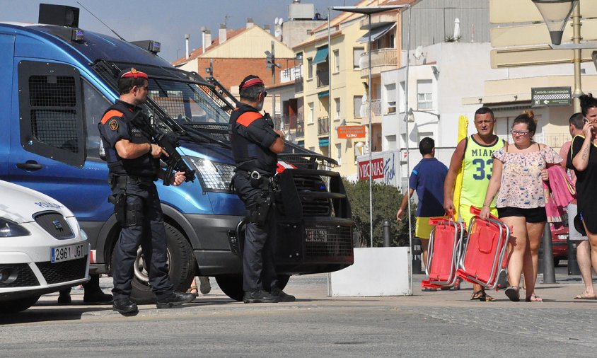 Imatge de la zona de l'atemptat, l'endemà dels fets