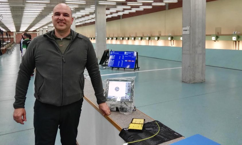 Jordi Balañà va participar al Campionat de Catalunya de Pistola d'Aire que es va celebrar a Mollet del Vallès