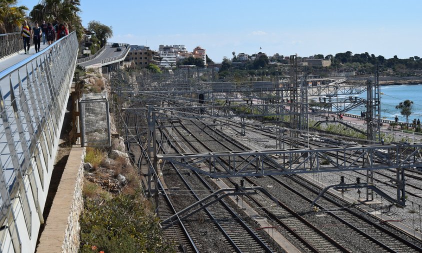 Traçat ferroviari al seu pas per la ciutat de Tarragona