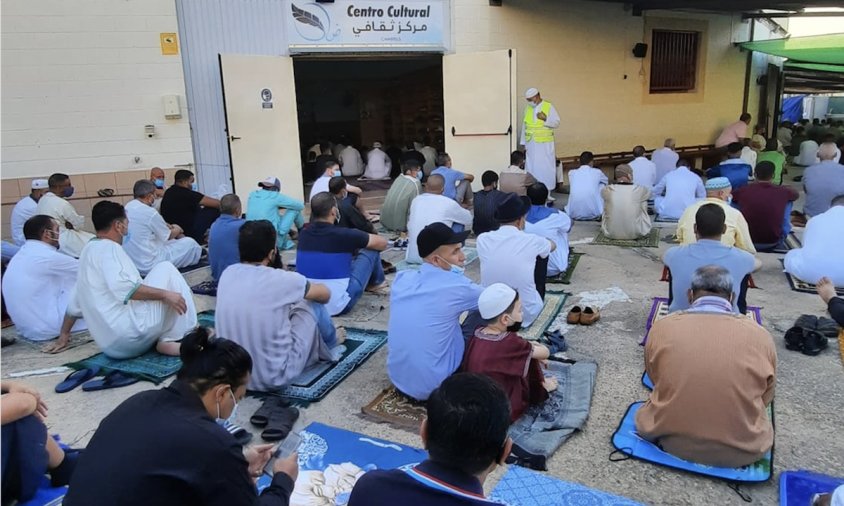 Un moment de la celebració de la Festa del Xai, ahir al matí