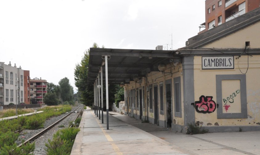 Aspecte de l'antiga estació de tren, el passat mes de juliol