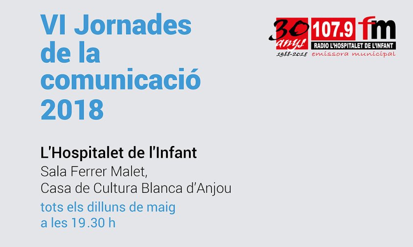 Cartell de les jornades de comunicació que es faran a l'Hospitalet de l'Infant