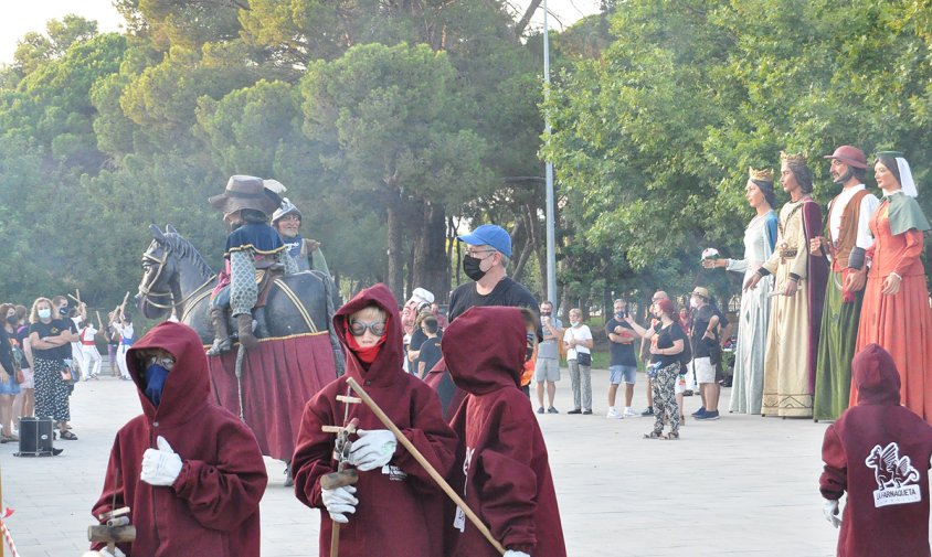 Imatge del Seguici Estàtic, ahir a la tarda, al parc del Pinaret