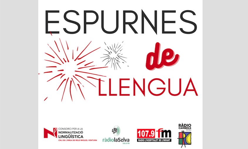 Logotip del programa radiofònic "Espurnes de llengua"