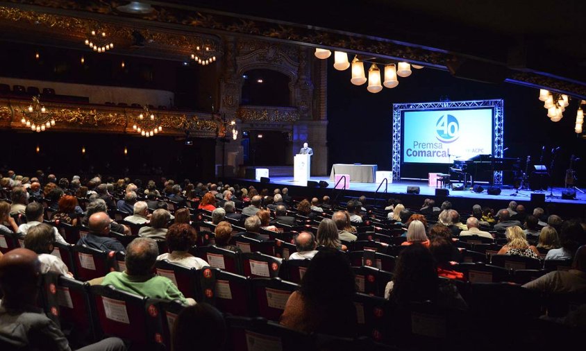 Un moment de la celebració de la festa inicial de la commemoració dels 40 anys de l'ACPC, al Gran Teatre del Liceu, aquest passat diumenge a la tarda