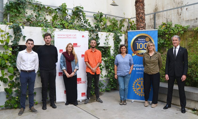 Presentació de la cançó, ahir al matí, a Barcelona