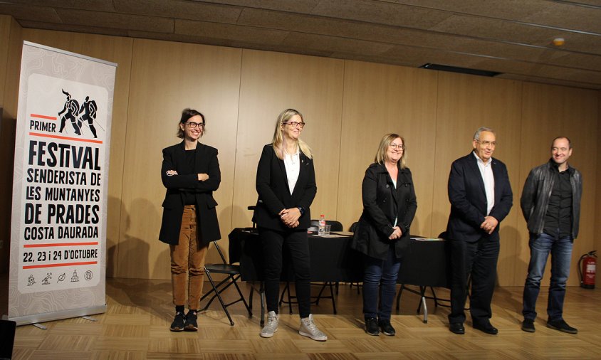 Presentació del I Festival Senderista de les Muntanyes de Prades, ahir a Prades