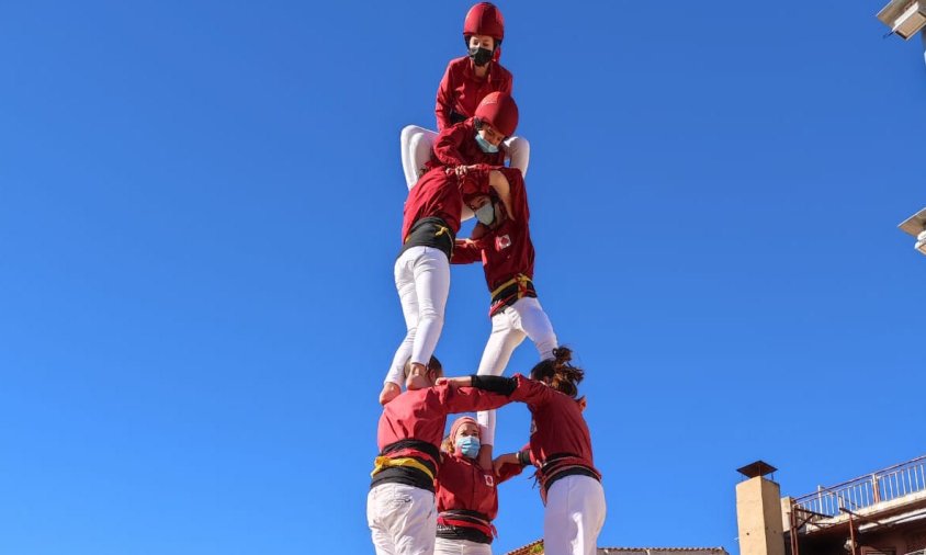 Actuació castellera dels Xiquets de Cambrils a Mont-roig del Camp