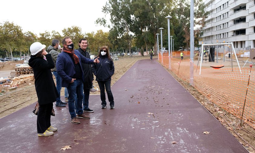 Un moment de la visita d'obres